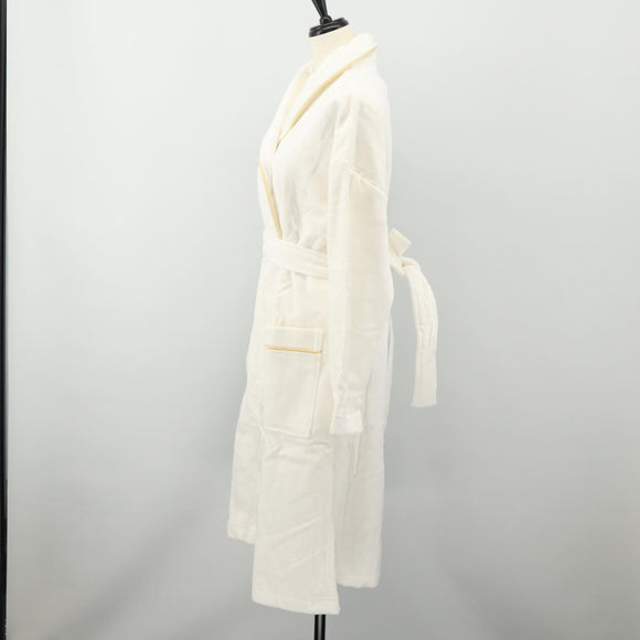 SAINT LAURENT Bathrobe Cotton 2 Set White Auth 174196A