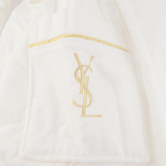 SAINT LAURENT Bathrobe Cotton 2 Set White Auth 174196A
