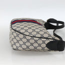 GUCCI GG Supreme Sherry Line Shoulder Bag PVC Navy Gold Auth 174198A-4