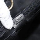 CELINE Macadam Canvas Tote Bag PVC Leather Black Gold Auth 174199-12