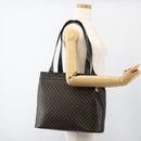 CELINE Macadam Canvas Tote Bag PVC Leather Black Gold Auth 174199-24