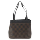 CELINE Macadam Canvas Tote Bag PVC Leather Black Gold Auth 174199-2