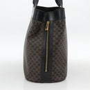 CELINE Macadam Canvas Tote Bag PVC Leather Black Gold Auth 174199-4