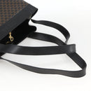 CELINE Macadam Canvas Tote Bag PVC Leather Black Gold Auth 174199-7