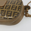 FENDI Zucchino Canvas Shoulder Bag Coated Canvas Beige Auth 174202A-9
