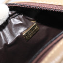 FENDI Zucchino Canvas Shoulder Bag Coated Canvas Beige Auth 174202A-11