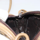 FENDI Zucchino Canvas Shoulder Bag Coated Canvas Beige Auth 174202A-17