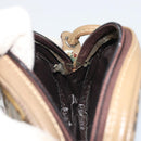 FENDI Zucchino Canvas Shoulder Bag Coated Canvas Beige Auth 174202A-18
