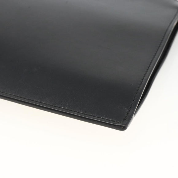 GUCCI Clutch Bag Leather Black Silver 597678 Auth 174204A
