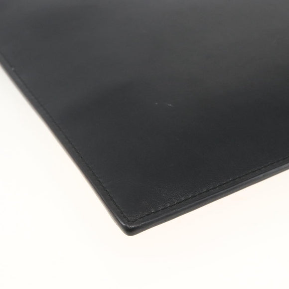 GUCCI Clutch Bag Leather Black Silver 597678 Auth 174204A