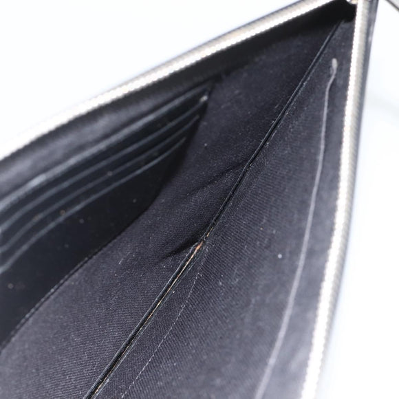 GUCCI Clutch Bag Leather Black Silver 597678 Auth 174204A