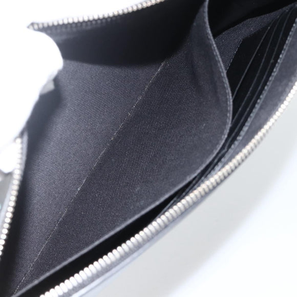 GUCCI Clutch Bag Leather Black Silver 597678 Auth 174204A