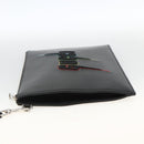 GUCCI Clutch Bag Leather Black Silver 597678 Auth 174204A-4