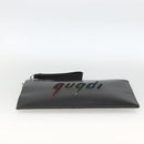 GUCCI Clutch Bag Leather Black Silver 597678 Auth 174204A-9