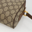 GUCCI GG Supreme Web Sherry Line Bag PVC Beige Gold 001 50 6655 Auth 174210-15