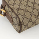 GUCCI GG Supreme Web Sherry Line Bag PVC Beige Gold 001 50 6655 Auth 174210-16