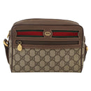 GUCCI GG Supreme Web Sherry Line Bag PVC Beige Gold 001 50 6655 Auth 174210-13