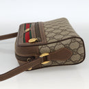 GUCCI GG Supreme Web Sherry Line Bag PVC Beige Gold 001 50 6655 Auth 174210-3
