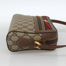 GUCCI GG Supreme Web Sherry Line Bag PVC Beige Gold 001 50 6655 Auth 174210-4