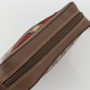 GUCCI GG Supreme Web Sherry Line Bag PVC Beige Gold 001 50 6655 Auth 174210-6
