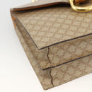 CELINE Macadam Canvas Hand Bag PVC Beige Gold Auth 174213-16