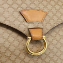 CELINE Macadam Canvas Hand Bag PVC Beige Gold Auth 174213-19