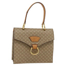 CELINE Macadam Canvas Hand Bag PVC Beige Gold Auth 174213-1