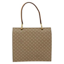 CELINE Macadam Canvas Hand Bag PVC Beige Gold Auth 174213-2