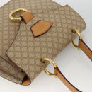 CELINE Macadam Canvas Hand Bag PVC Beige Gold Auth 174213-6