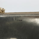 Chloe Pouch Leather Silver Gold Auth 174214A-8