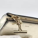 Chloe Pouch Leather Silver Gold Auth 174214A-9
