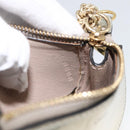 Chloe Pouch Leather Silver Gold Auth 174214A-11