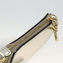 Chloe Pouch Leather Silver Gold Auth 174214A-5