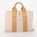 HERMES Fourre Tout PM handtas Canvas 2-delig Oranje Zwart Auth 174217-10
