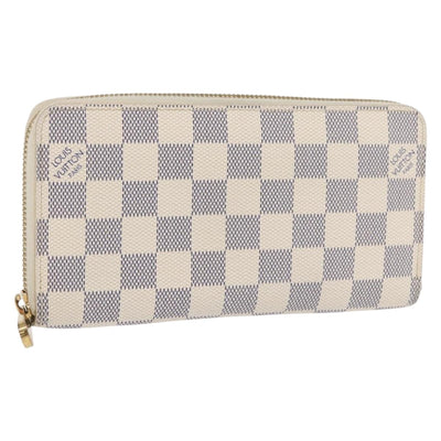 LOUIS VUITTON Damier Azur Zippy Wallet Long Wallet N60019 LV Auth 174301A