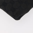 GUCCI GG Canvas Waist bag Black Silver 28566 Auth 174304-15