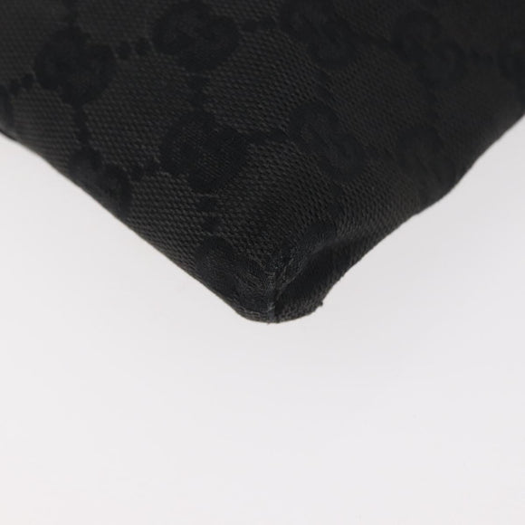 GUCCI GG Canvas Waist bag Black Silver 28566 Auth 174304