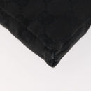 GUCCI GG Canvas Waist bag Black Silver 28566 Auth 174304-17