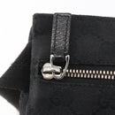 GUCCI GG Canvas Waist bag Black Silver 28566 Auth 174304-18