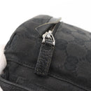 GUCCI GG Canvas Waist bag Black Silver 28566 Auth 174304-10