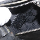 GUCCI GG Canvas Waist bag Black Silver 28566 Auth 174304-19