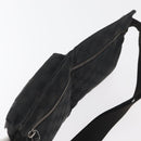 GUCCI GG Canvas Waist bag Black Silver 28566 Auth 174304-7