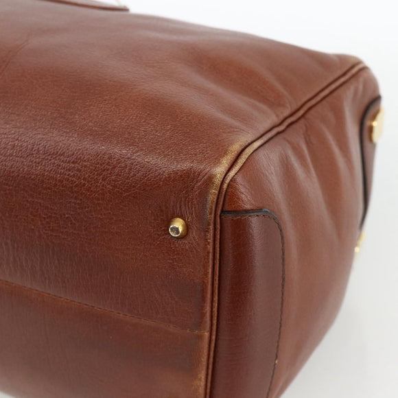 Christian Dior Umhängetasche Leder Braun Gold Original 174305A