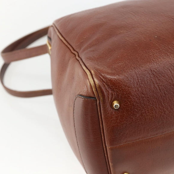 Christian Dior Umhängetasche Leder Braun Gold Original 174305A