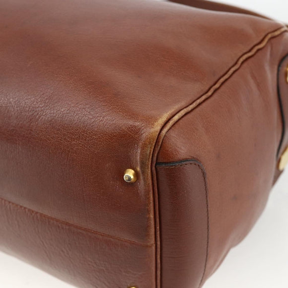 Christian Dior Umhängetasche Leder Braun Gold Original 174305A