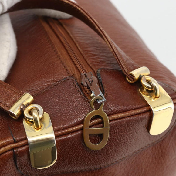 Christian Dior Umhängetasche Leder Braun Gold Original 174305A