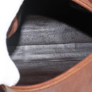Christian Dior Shoulder Bag Leather Brown Gold Auth 174305A-11