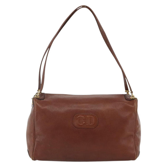 Christian Dior Umhängetasche Leder Braun Gold Original 174305A