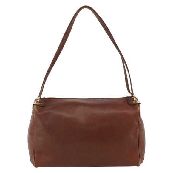 Christian Dior Umhängetasche Leder Braun Gold Original 174305A