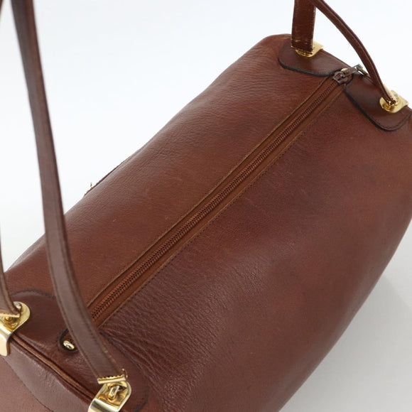 Christian Dior Umhängetasche Leder Braun Gold Original 174305A